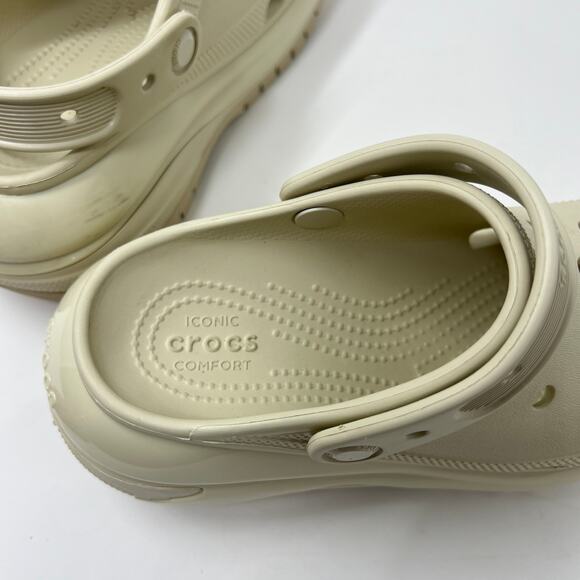 Crocs Unisex Adult Mega Crush Beige Clogs Size Men 3/ Women 5 - Picture 9 of 10